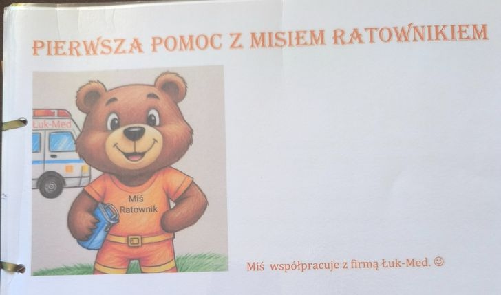 Wydanie ksiażeczki i gry memory Pierwsza Pomoc z Misiem Ratownikiem - dla dzieci 3-6lat