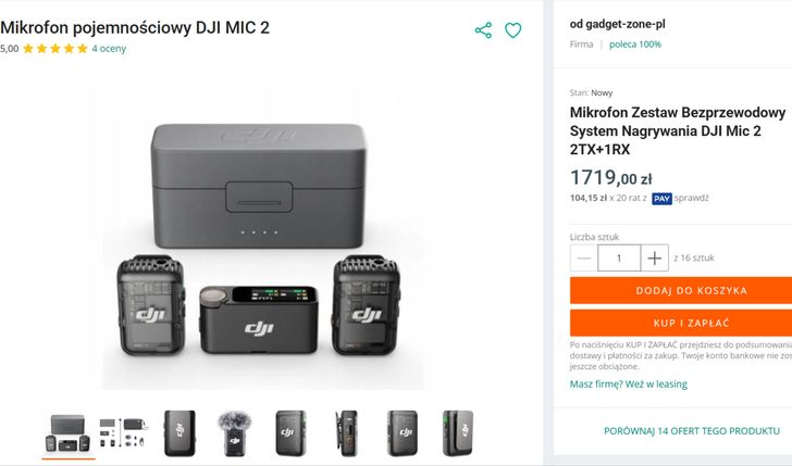 Zestaw mikrofonów bezprzewodowych DJI MiC 2