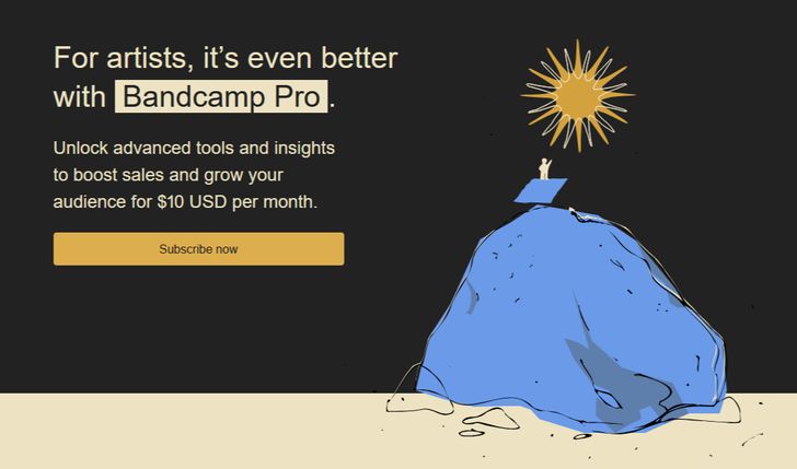 Opłacenie dwurocznego abonamentu "Bandcamp Pro"