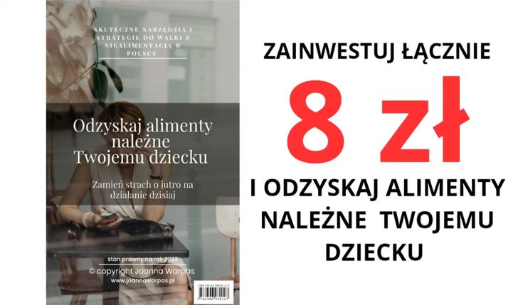 E-book "Jak odzyskać alimenty należne Twojemu dziecku" za 1 zł