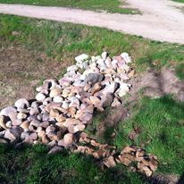 Składzik kamieni do wykorzystania