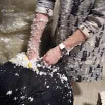 wypychamy pufki ręcznie