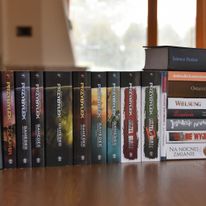 Na tej fotografii widać moje książki oraz zbiory opowiadań, gdzie zamieszczono moje krótsze formy. Brakuje tu "Ku gwiazdom" wydanego przez Wydawnictwo IX.