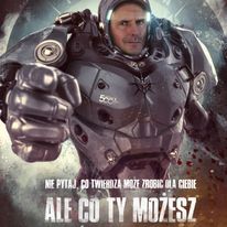 Fotomontaż mojej skromnej osoby wpasowanej w zbroję Zbrojowca. Obraz wykonał Robert Rajszczak i fani.