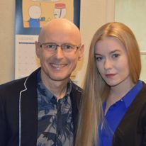 Na planie serialu "19+" razem z Dianą Dudlińską, która grała rolę Lucy.