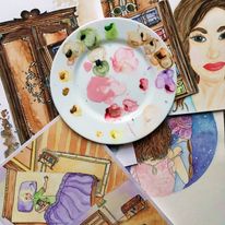 Pół roku temu zilustrowałam pierwsza w życiu bajkę "Szafę" napisaną przez Magdalenę Michalak :)