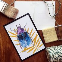 Tworzę dzięki swoim ilustracjom piękne kartki pocztowe :)