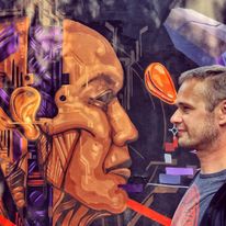 Czasem człowiek zaszaleje i zostanie dzień dłużej w jakimś wyjątkowym miejscu. Tu stanąłem twarzą w twarz z muralem w Mexico City. Powieka mi nie drgnęła!