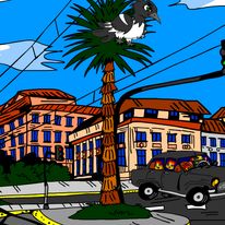 Tła do animacji - "Całkiem Nowa Baśń" i sroka Tosia 