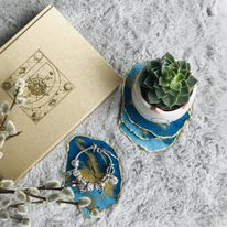 Kolejny wróg podkładek, sama stworzyłam formę, w której odlewam żywicę.