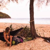 Nocleg na hamaku w Kambodży