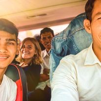 Autostop w Kambodży