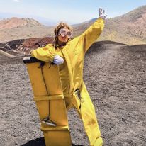 Zjazd z wulkanu na desce - Nikaragua