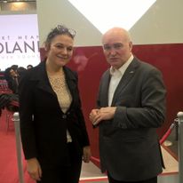 Z Januszem Kapustą, odkrywcą K-drona na targach w Hanowerze 2017