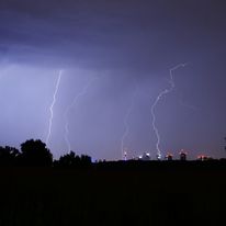 Silna burza nad Warszawą w 2016 roku