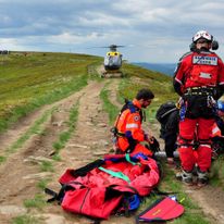 Akcja na połoninie we współpracy z Lotniczym Pogotowiem Ratunkowym