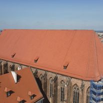 kościół z widocznym fragmentem zeszłorocznego remontu