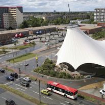 jedna z wizji konstrukcji, lekki namiot, na przykładzie Namiotu w Cottbus, Niemcy