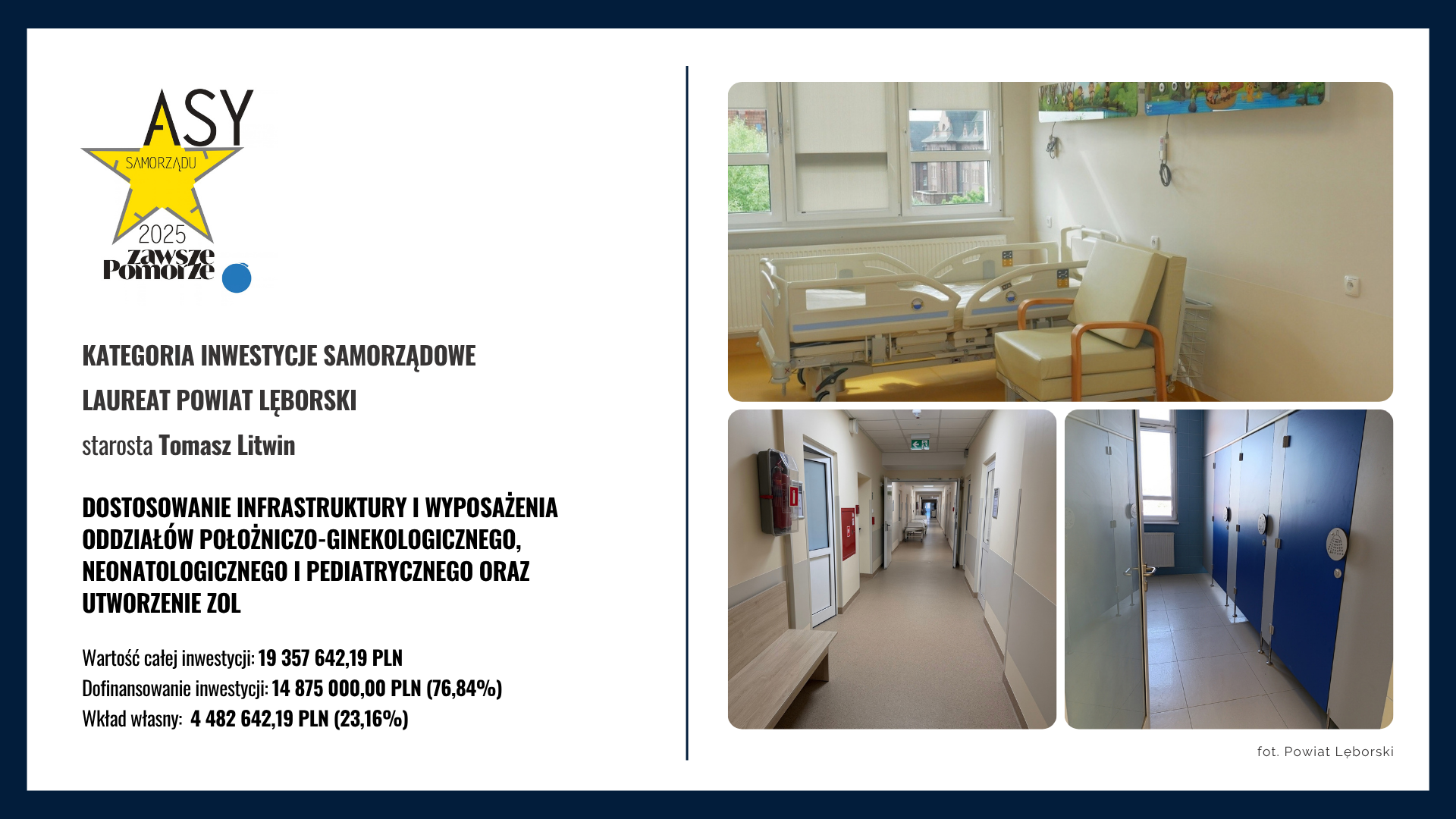 dostosowanie infrastruktury i wyposażenia oddziałów połozniczo-ginekologicznego, neonatologicznego i pediatrycznego oraz utworzenie ZOL, Lębork
