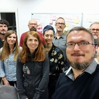 Spotkanie z zespołem Nauki o Klimacie, w tym prowadzącymi portal naukowcami: prof. Szymonem Malinowskim, dr Aleksandrą Kardaś, dr Jackiem Pniewskim i Anną Sierpińską.