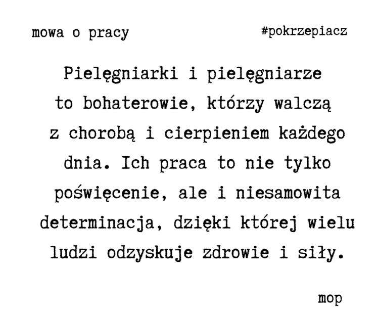 #mowaopracy #pokrzepiacz
