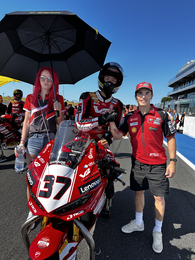 Jakub Belak i Mark Marquez