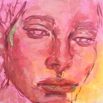 "emptiness", akryl na płótnie, 30x30cm